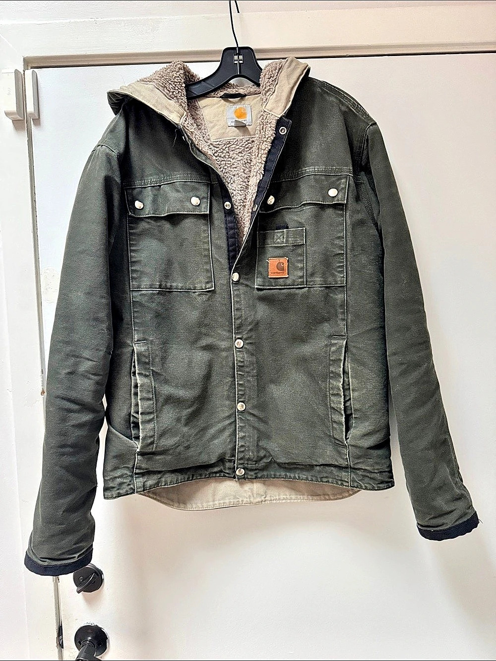 Carhartt Sherpa-Lined Jacket in Green Size Small